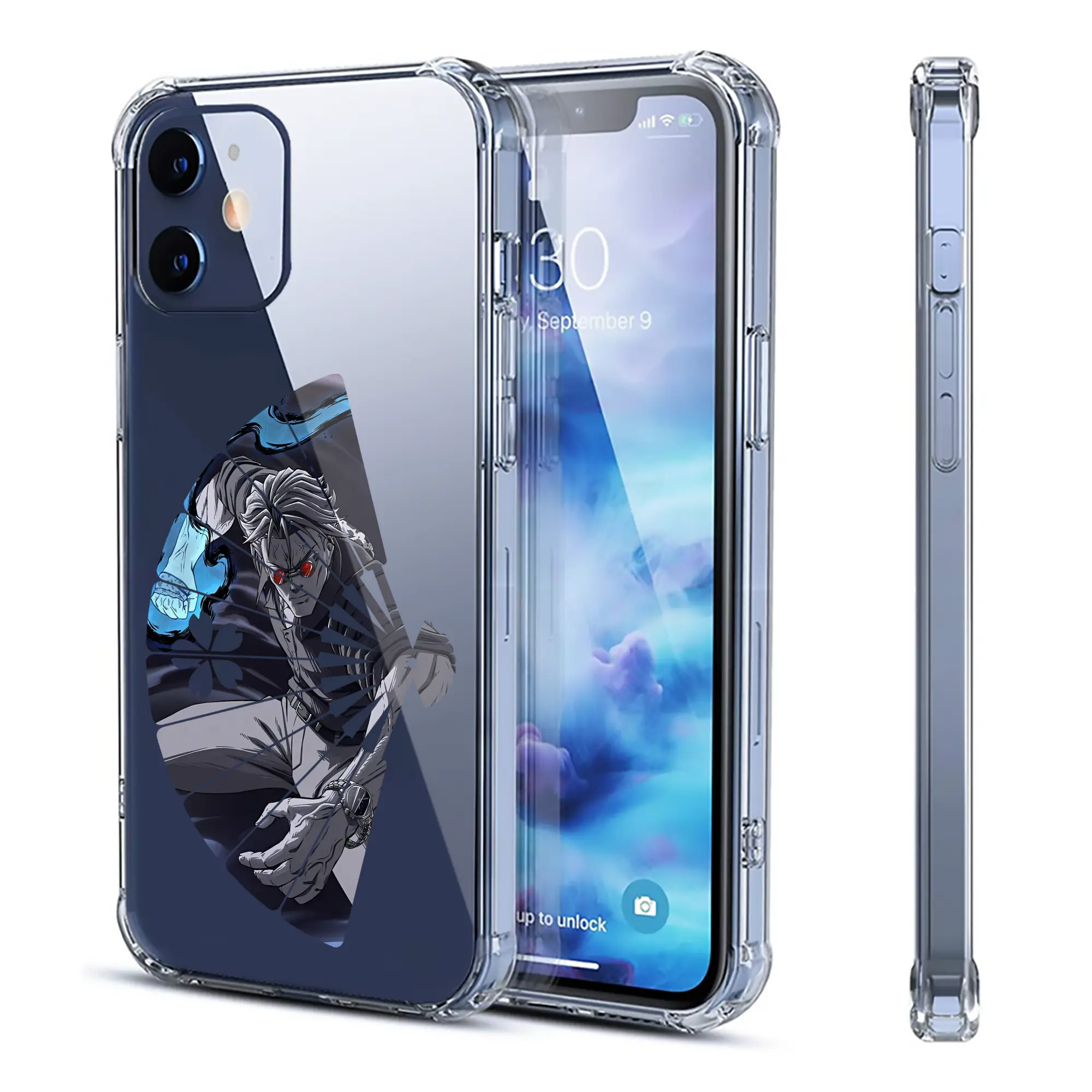 呪術廻戦 グッズ,七海 建人 - IPhone 12シリーズ対応 ・ 透明スマホケース ・ クリアソフトケース ・ TPU素材 ・ 耐衝撃 ・ 高密着 ・ 防汚 防指紋 ・ 簡単着脱